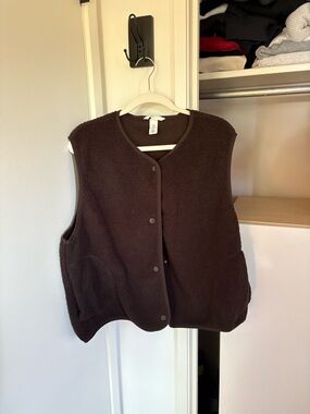 H&M Dark Brown Sherpa Vest
